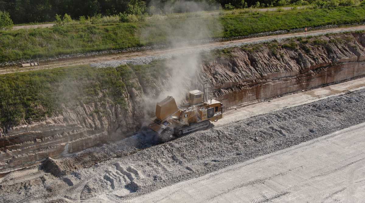 Gypsum mine for raw alabaster gypsum in Michigan