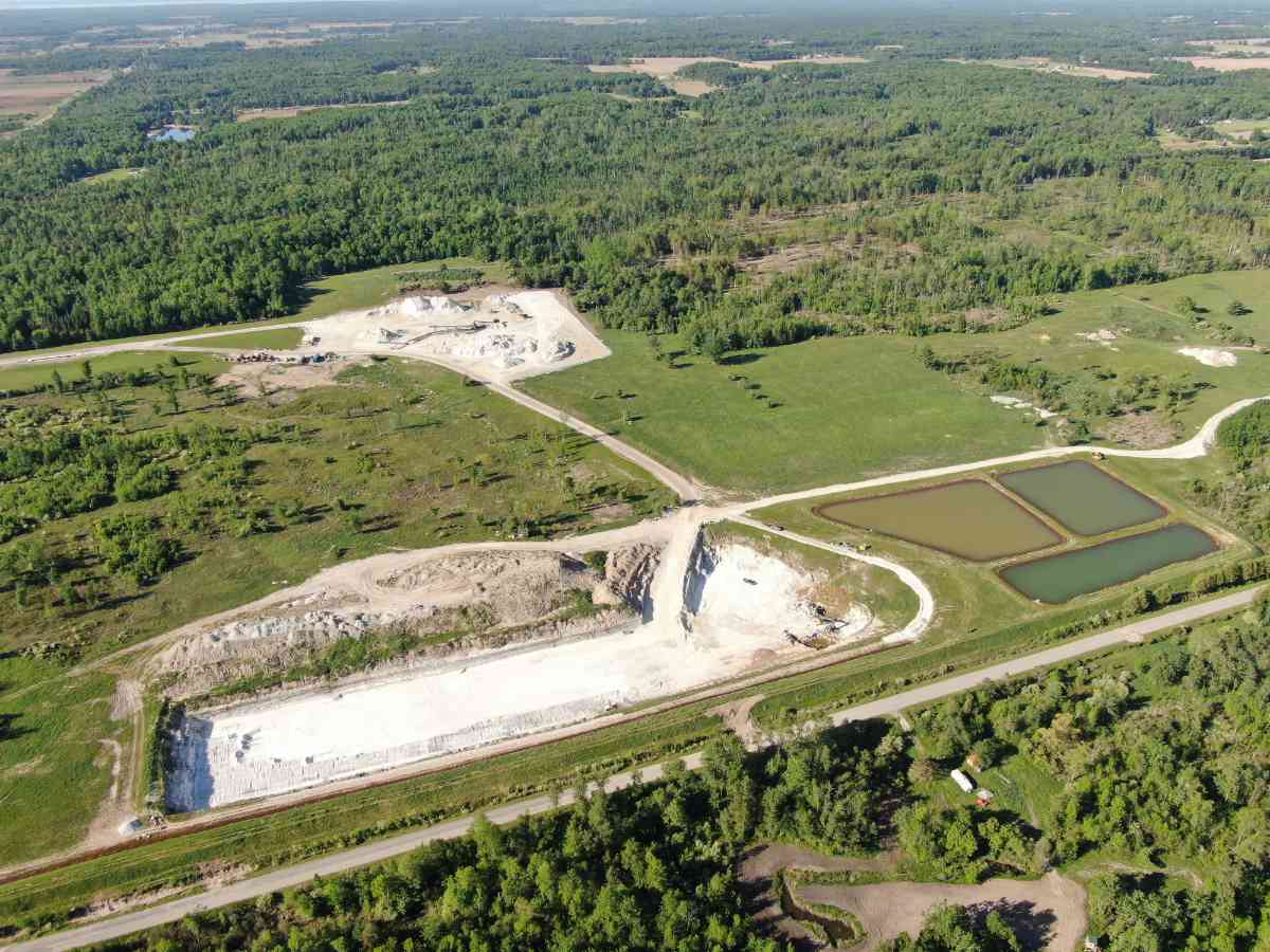 Agricultural gypsum in Michigan from KeyTerra and Keystone Minerals aerial home